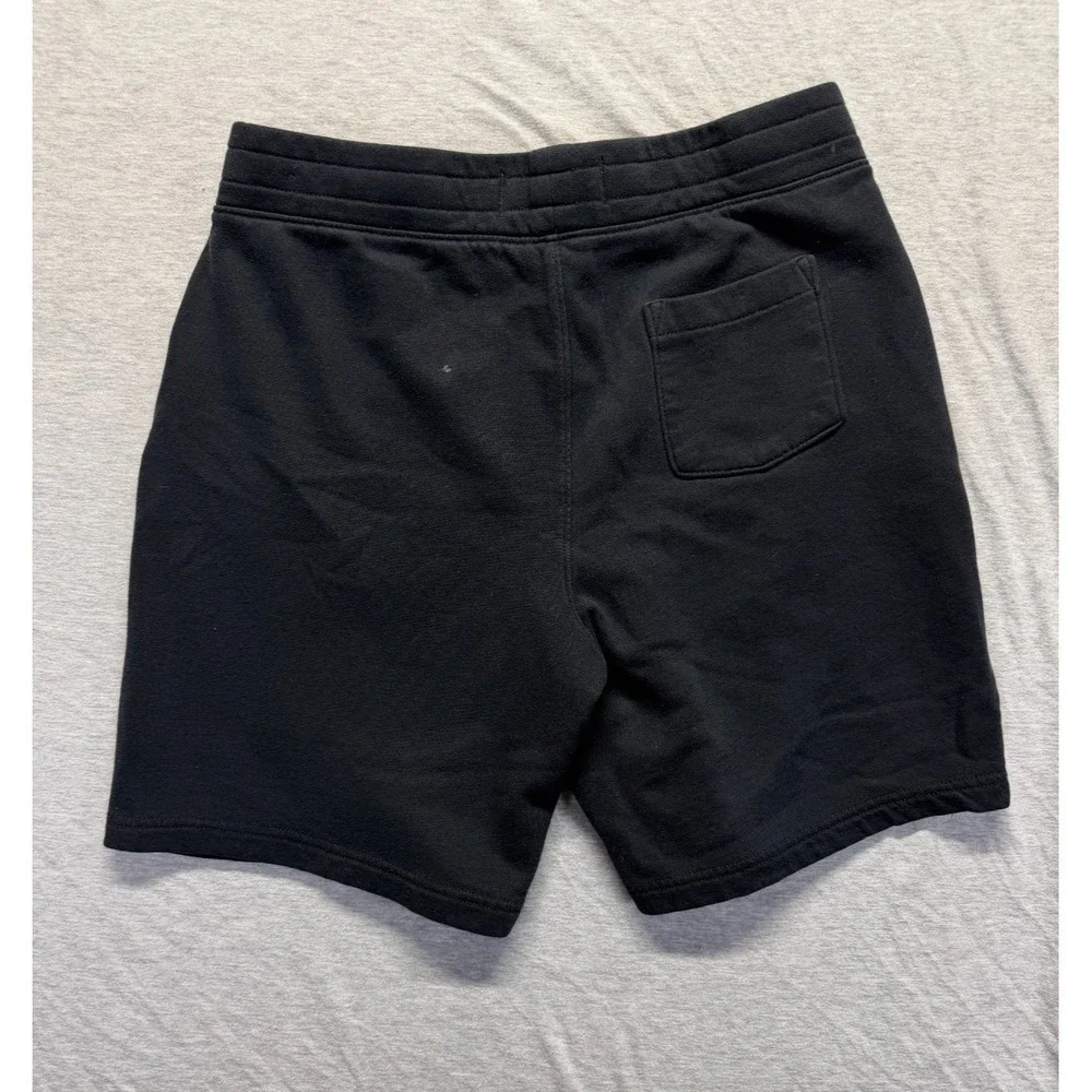 Hollister Sweat Shorts Mens S Black Applique Logo Cotton Athletic Gym Training